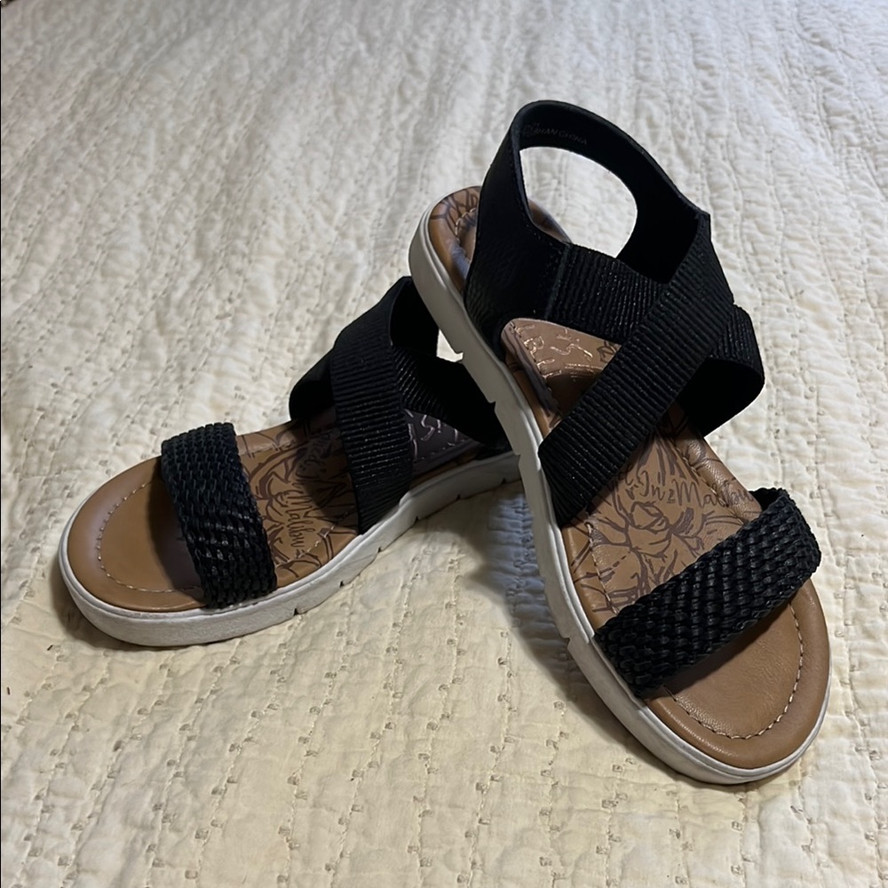 Blowfish Black Crisscross Sandals